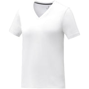 Somoto kortärmad V-ringad t-shirt till dam