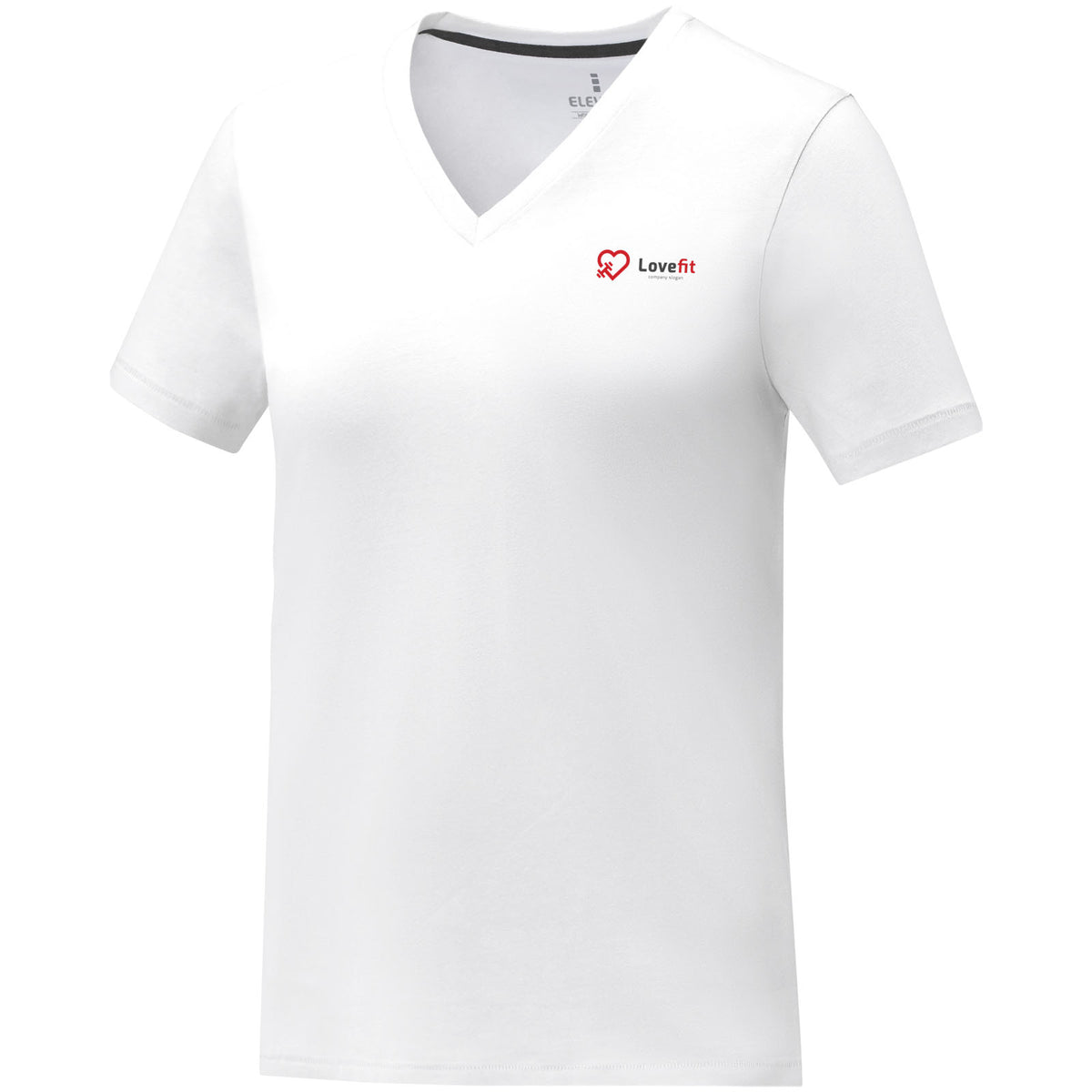 Somoto kortärmad V-ringad t-shirt till dam