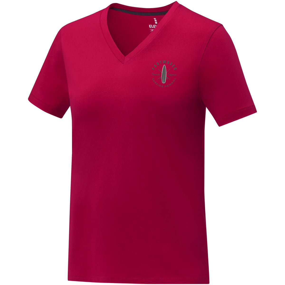 Somoto kortärmad V-ringad t-shirt till dam