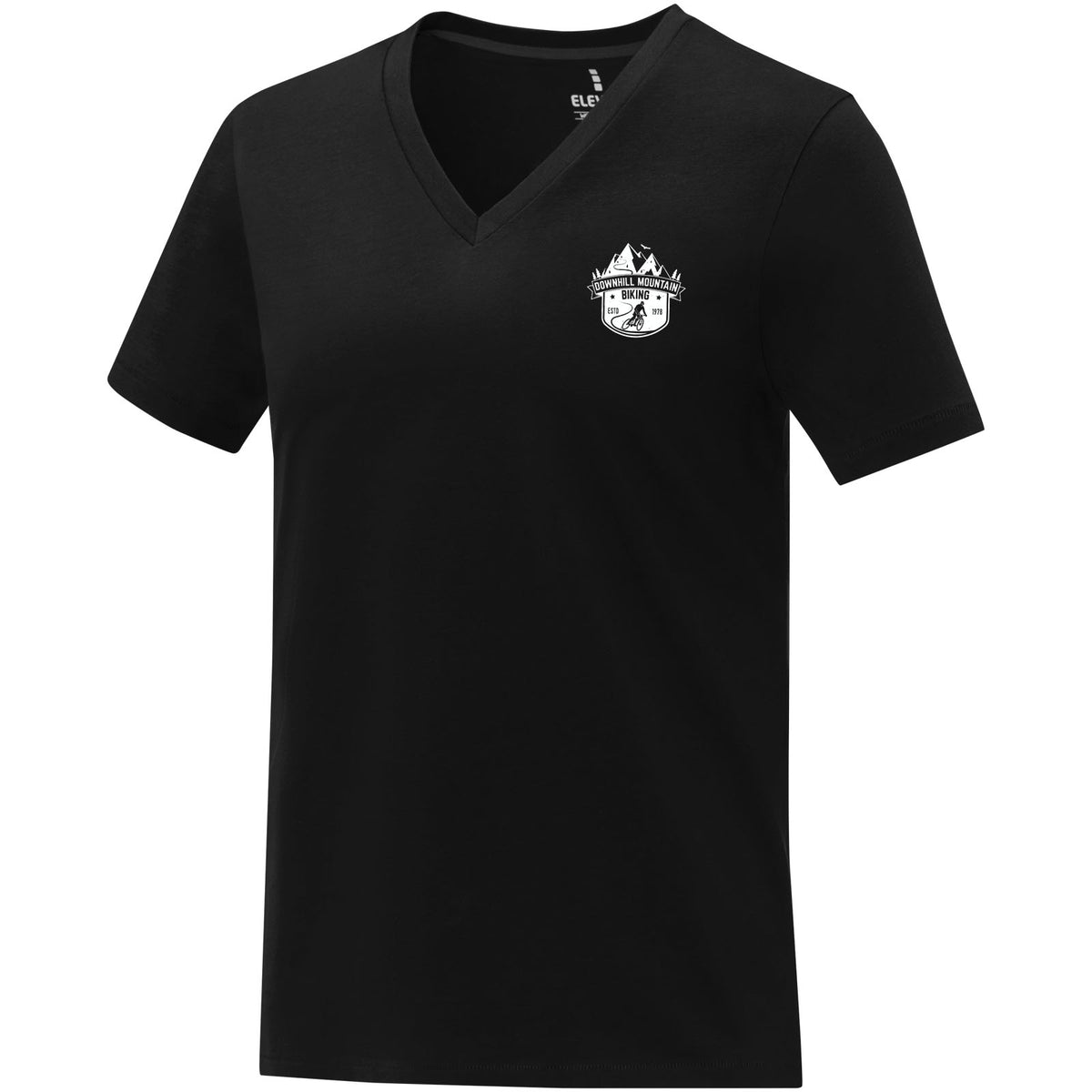 Somoto kortärmad V-ringad t-shirt till dam