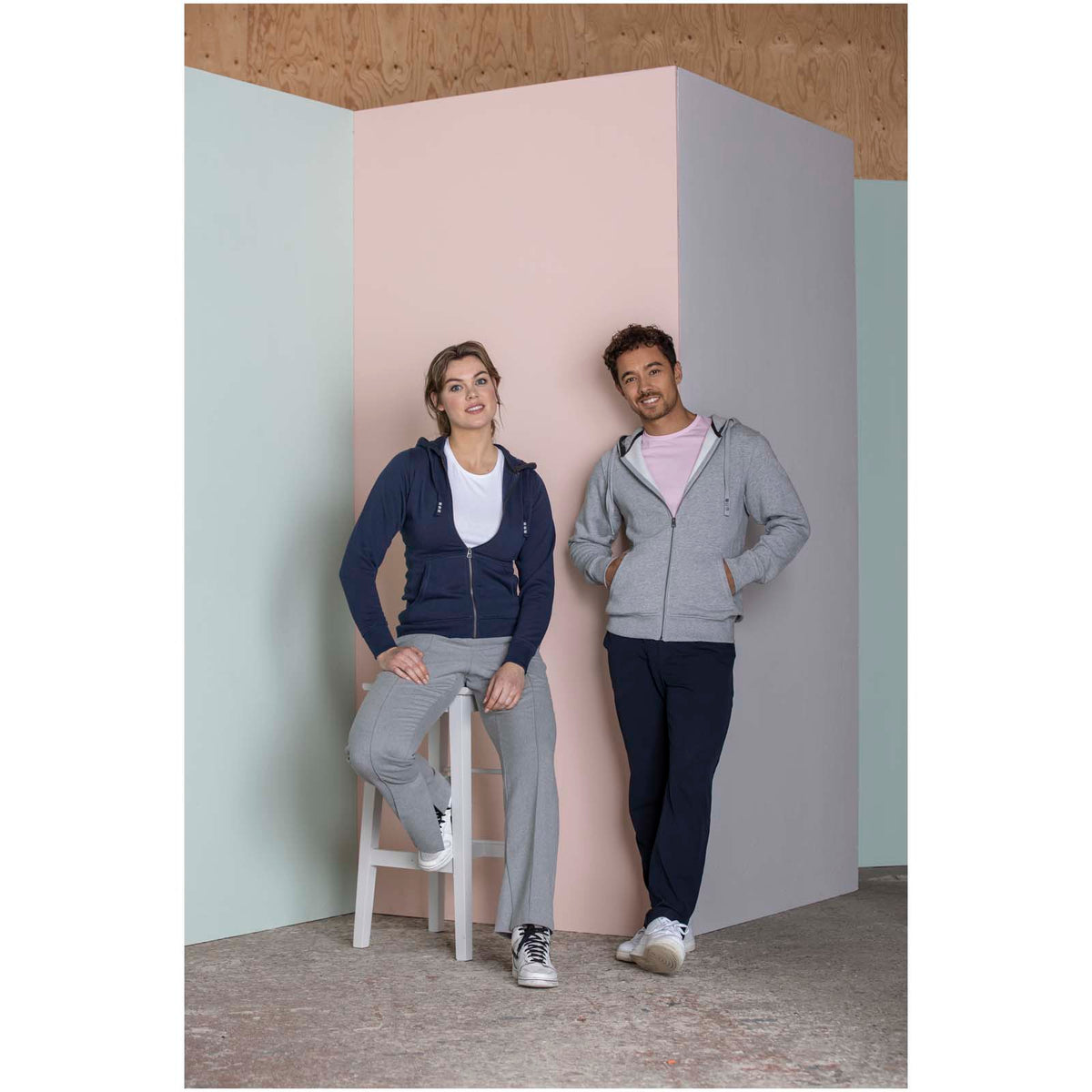 Arora 300 g/m² hoodie med hel dragkedja unisex