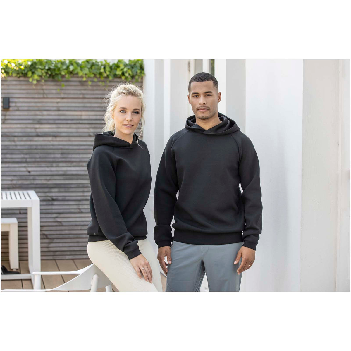 Danali 350 g/m² unisex interlock sporttröja med huva