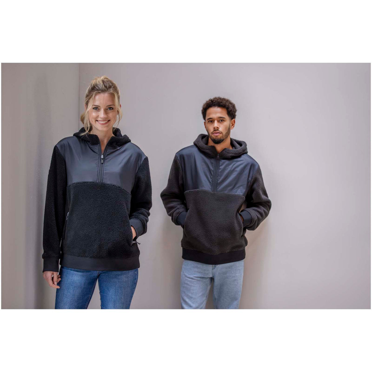 Evans 370 g/m² unisex sherpa fleece i återvunnet material