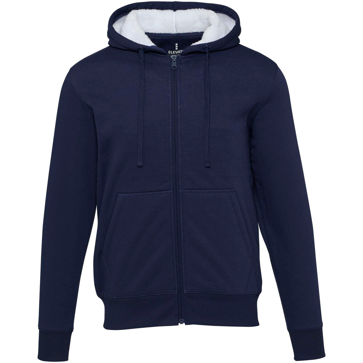 Natron 320 g/m² huvtröja av sherpa med hel dragkedja