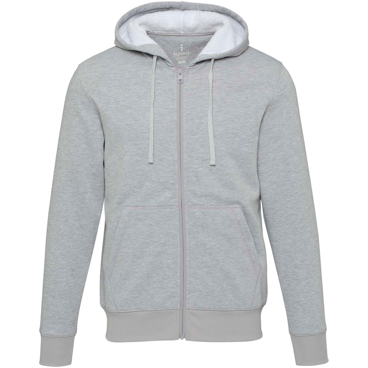 Natron 320 g/m² huvtröja av sherpa med hel dragkedja