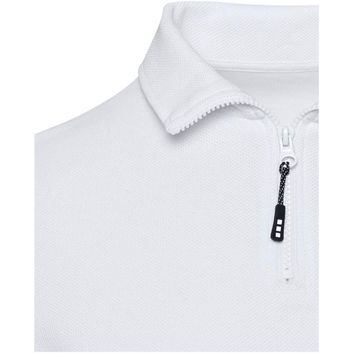 Apollo 245 g/m² långärmad unisex piké med halv dragkedja