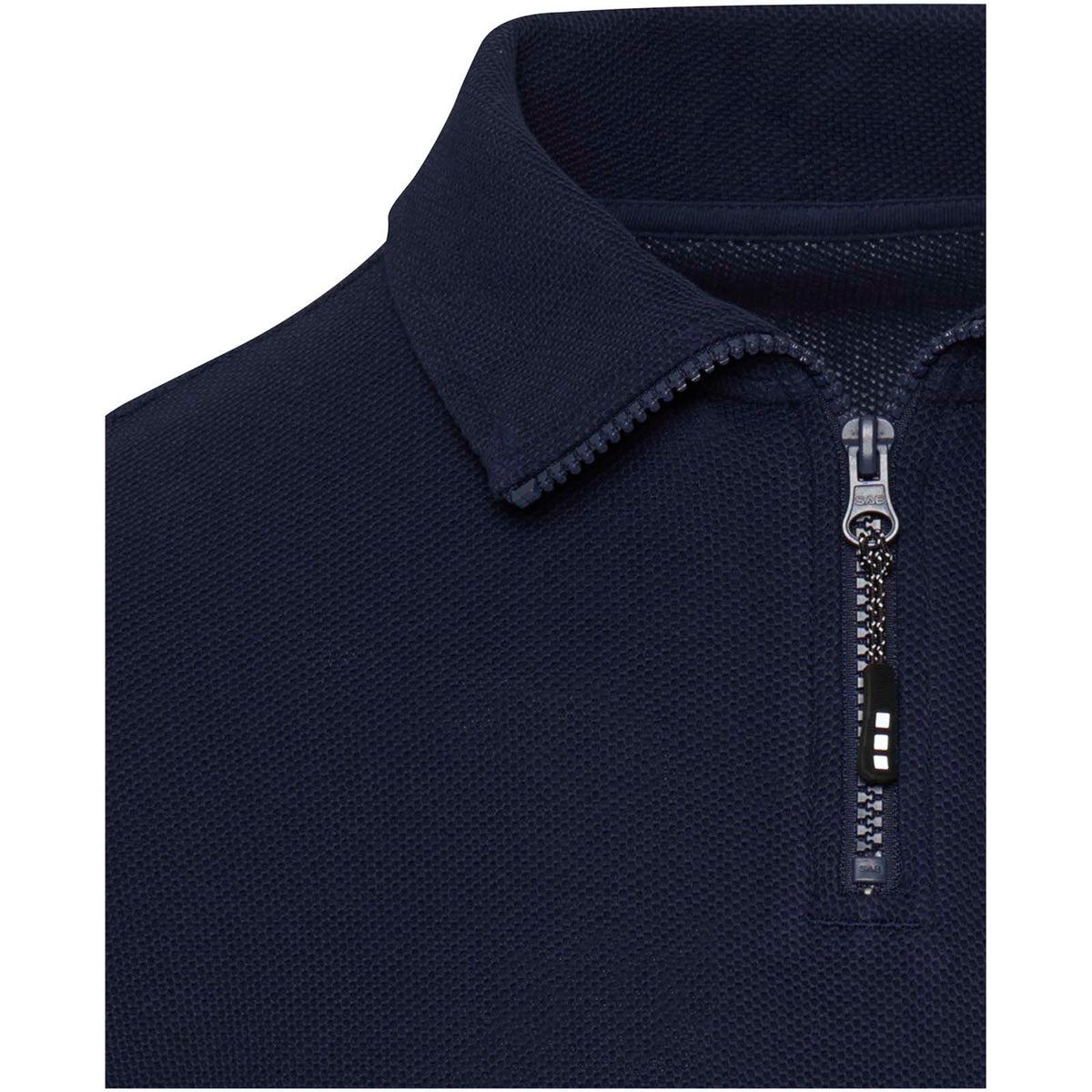 Apollo 245 g/m² långärmad unisex piké med halv dragkedja