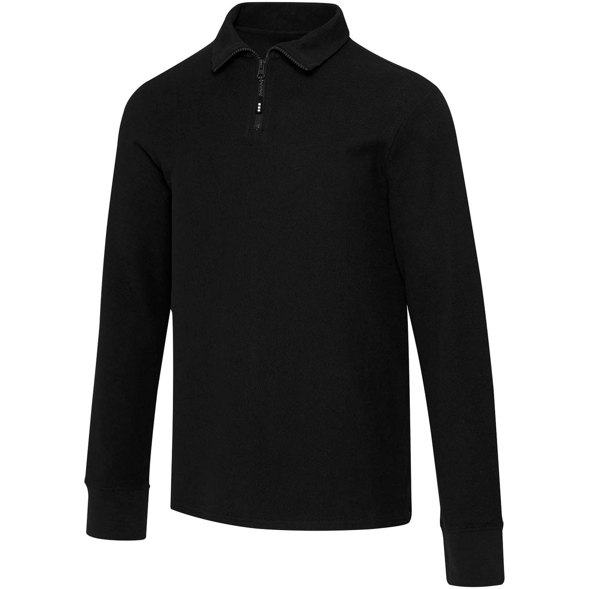 Apollo 245 g/m² långärmad unisex piké med halv dragkedja