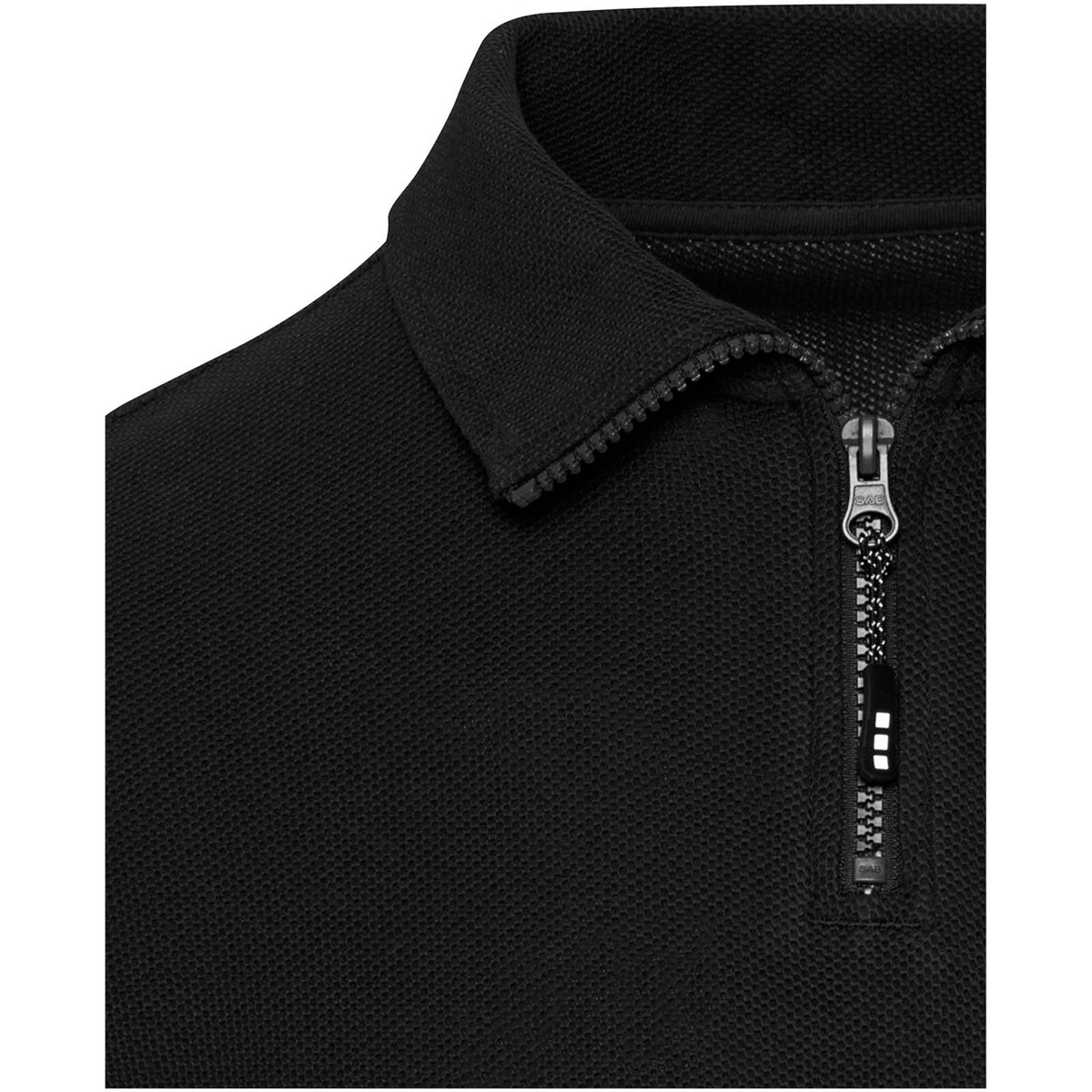 Apollo 245 g/m² långärmad unisex piké med halv dragkedja