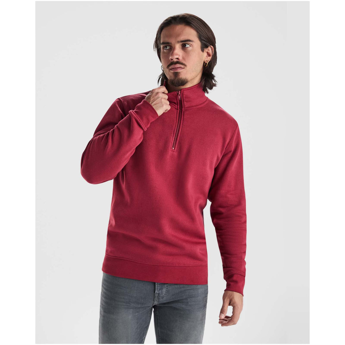 Aneto 280 g/m² tröja med kvartslång dragkedja