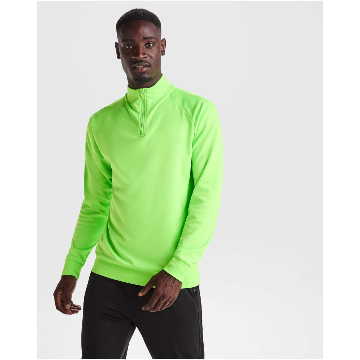 Epiro 200 g/m² långärmad unisex sweatshirt med kvartslång dragkedja