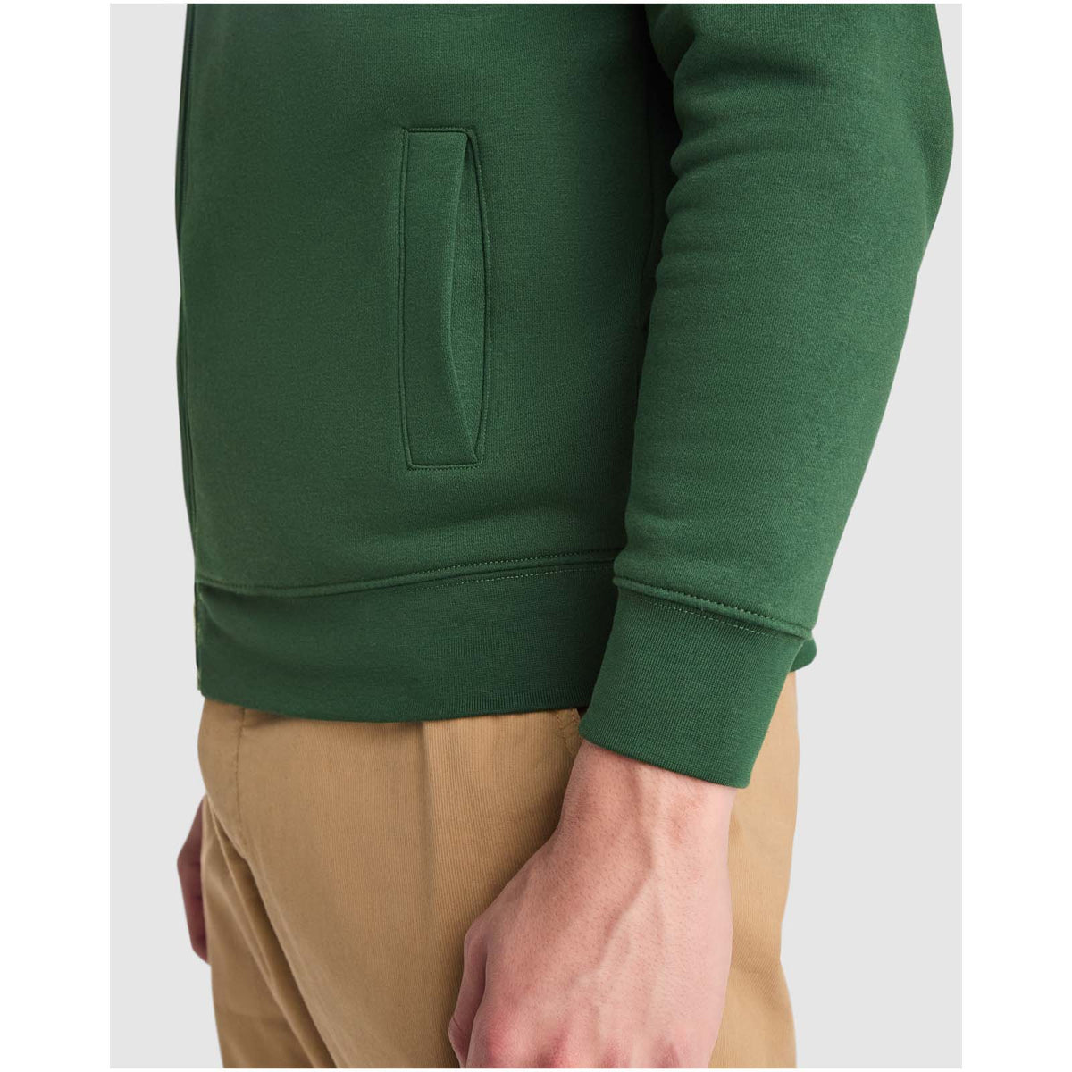 Ulan 280 g/m² unisex tröja med dragkedja