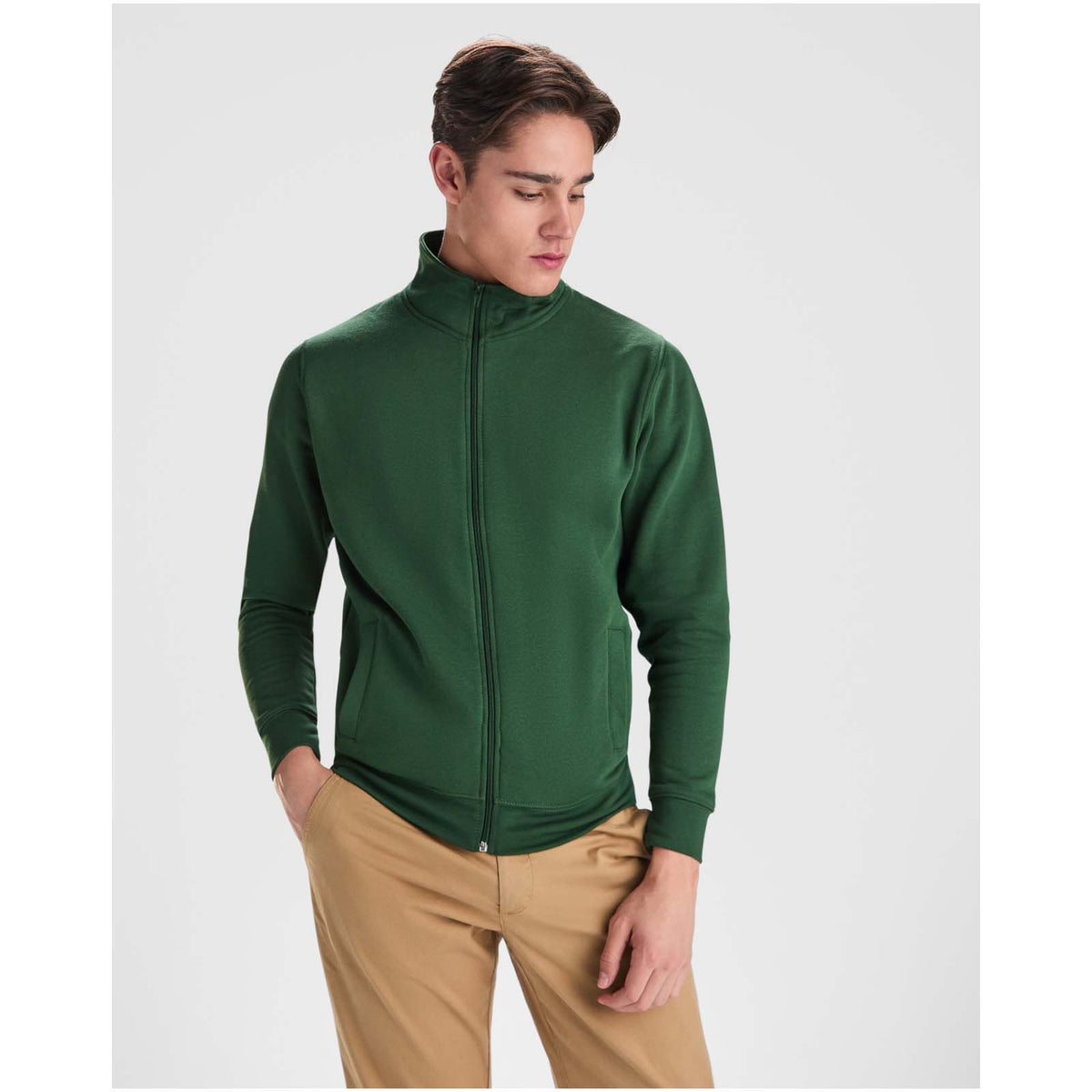 Ulan 280 g/m² unisex tröja med dragkedja