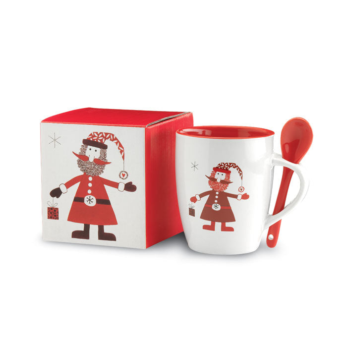 Julmugg med sked 250ml