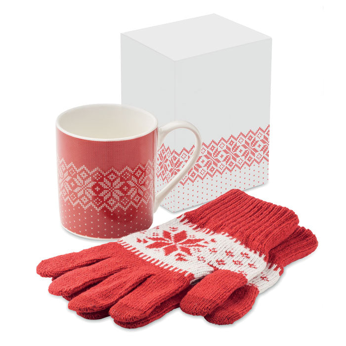 Julpresentset mugg/vante