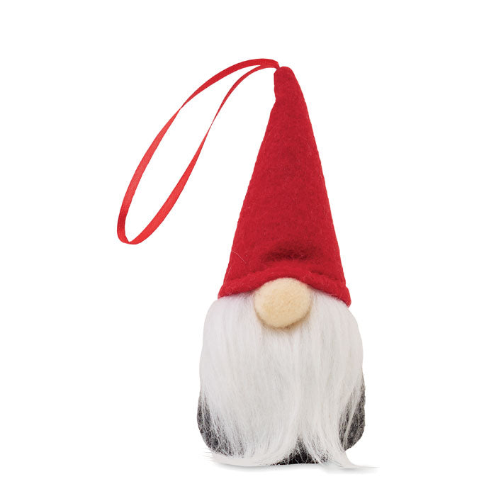 Julgranspryna med tomte i filt