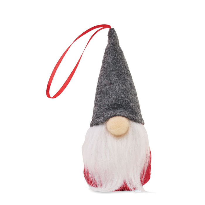 Julgranspryna med tomte i filt