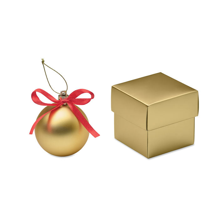 Julgranskulor i presentask