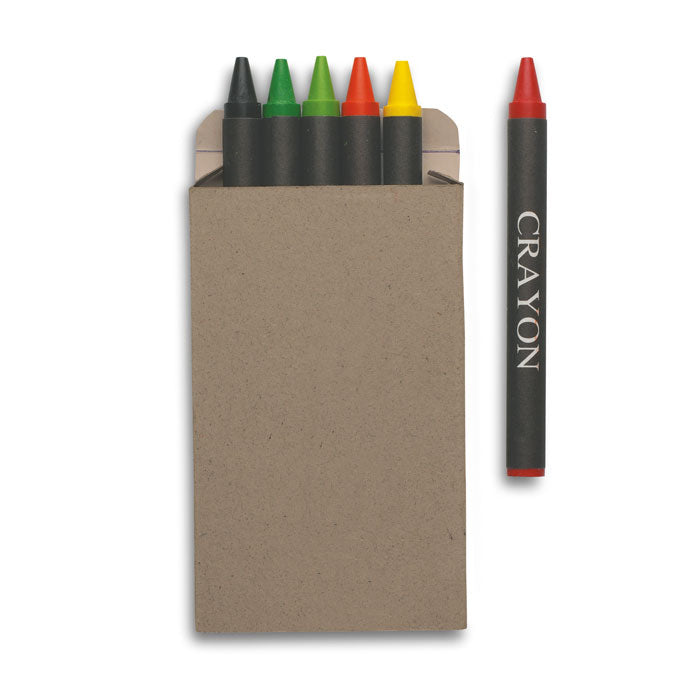 Set med 6 crayon vaxkritor