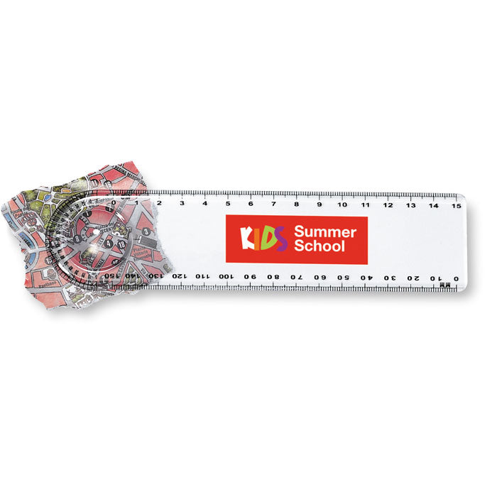 Linjal med förstoringsglas