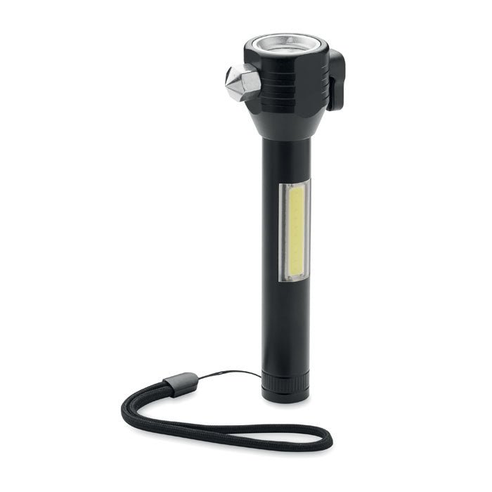 3 i 1 ficklampa/nödhammare