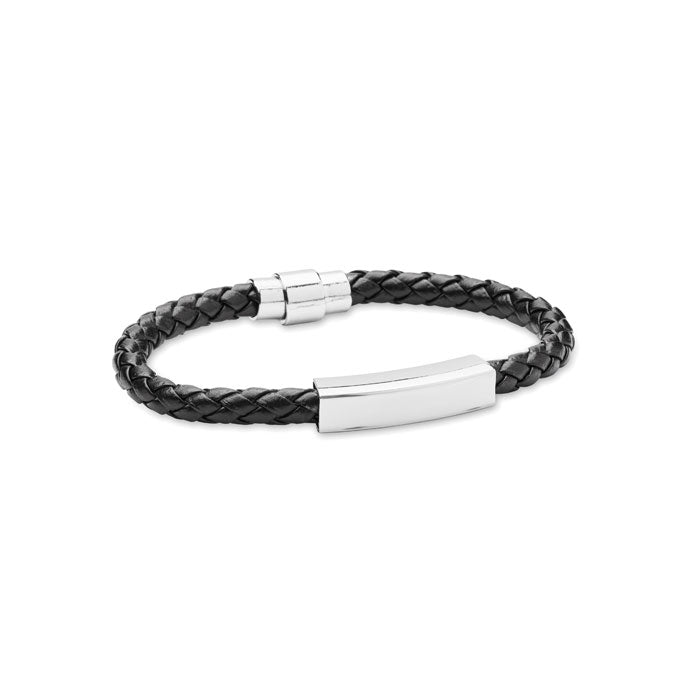 Armband i flätat konstläder