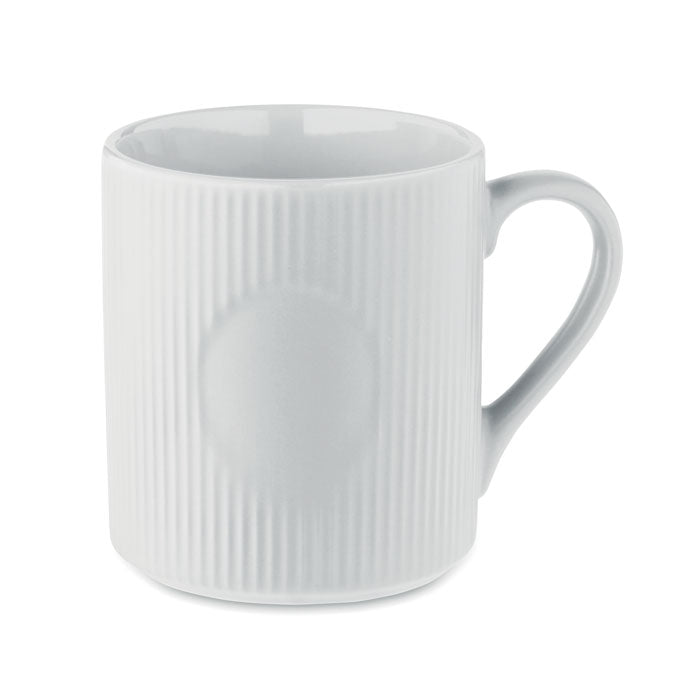 Matt ribbad keramikmugg 340 ml