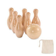 Mini bowlingspel i furu