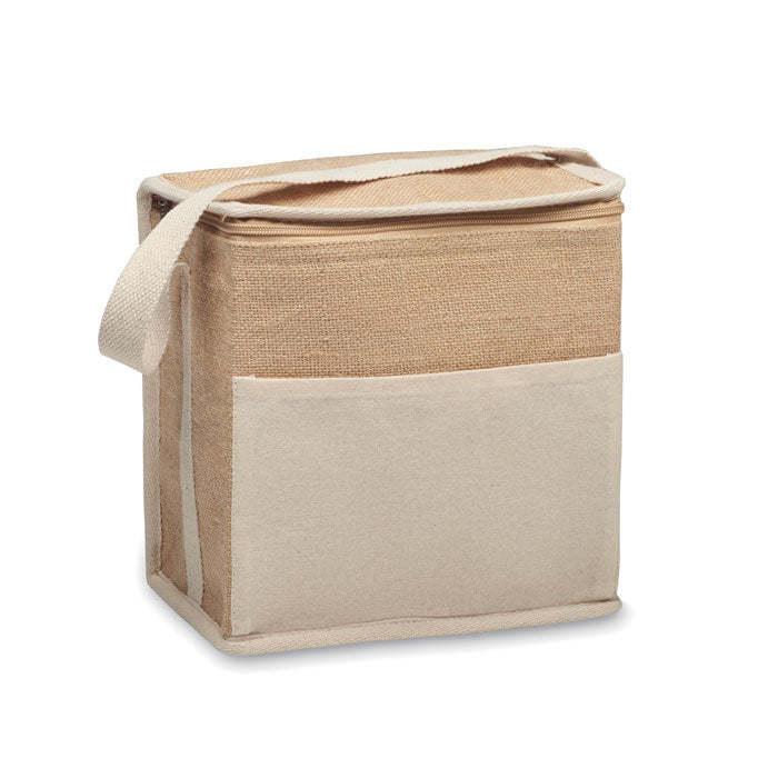 Kylväska i jute och canvas 3L