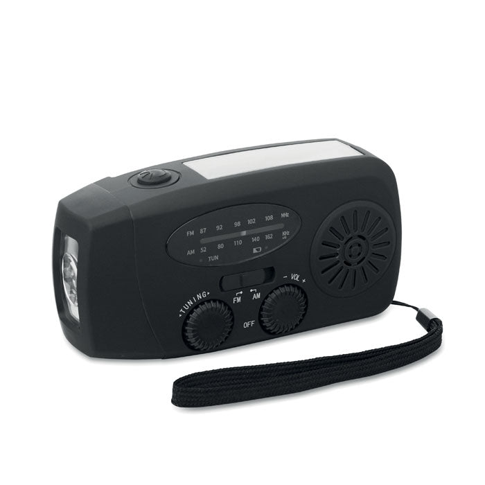 Bärbar radio med LED-ficklampa MO2746-