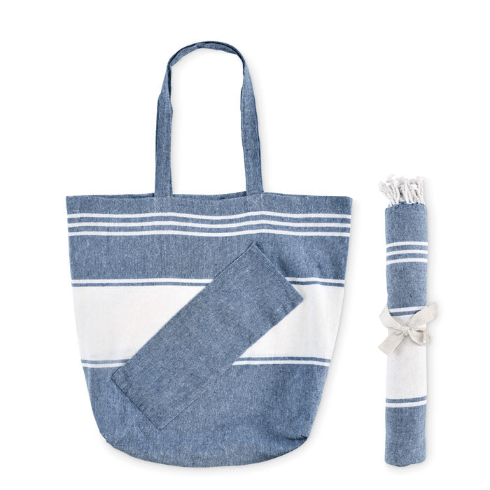 Strandväska+hamamhdd 50X14X38cm