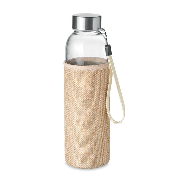 Glasflaska med neoprenfodral