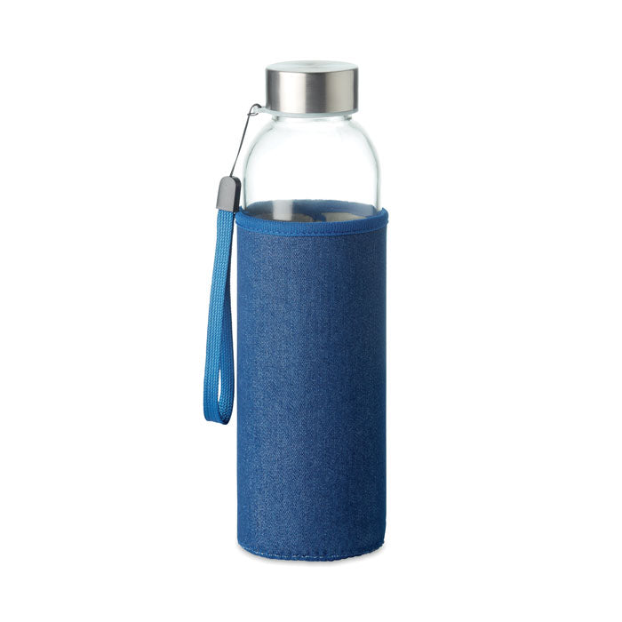 Glasflaska i jeansfodral 500 ml