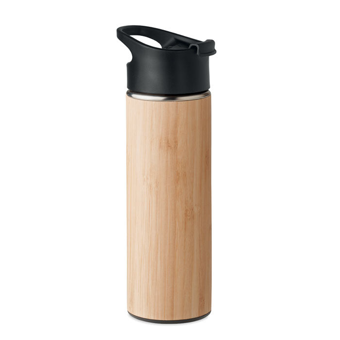 Termoflaska med bambu 450ml