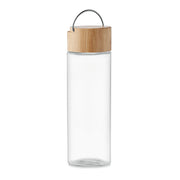 Glasflaska med bambulock 500ml