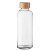 Glasflaska med bambulock 650ml