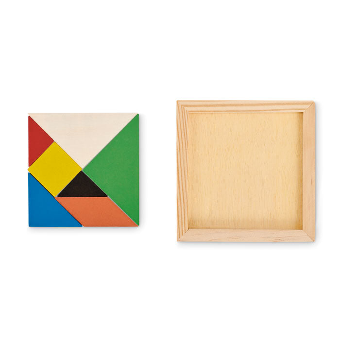 Tangram-pussel i trä