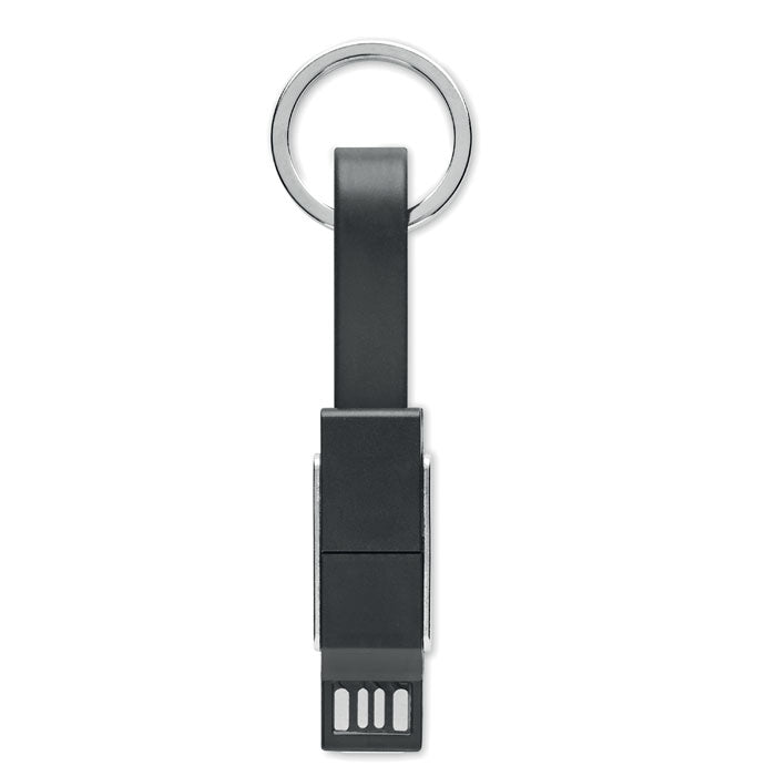 Nyckelring med 4-i-1 kabel