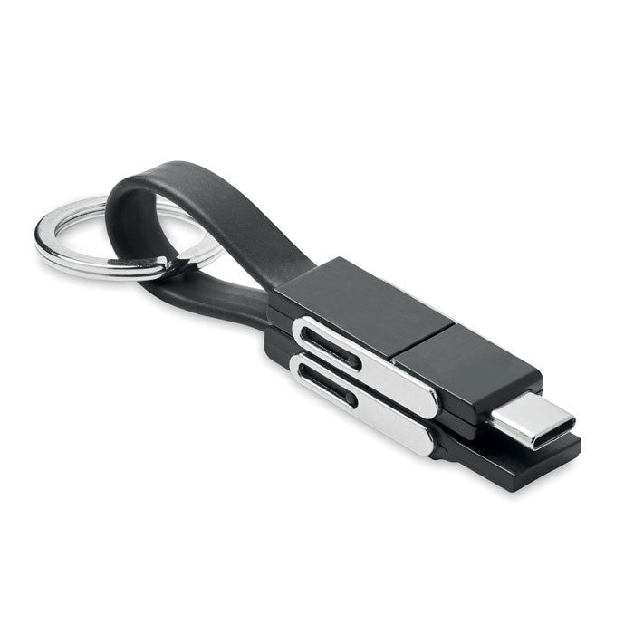 Nyckelring med 4-i-1 kabel