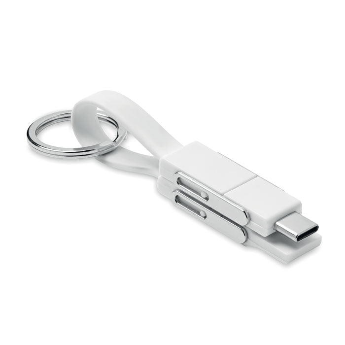 Nyckelring med 4-i-1 kabel