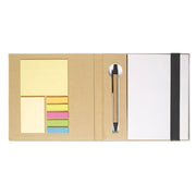 Block med post-its och penna