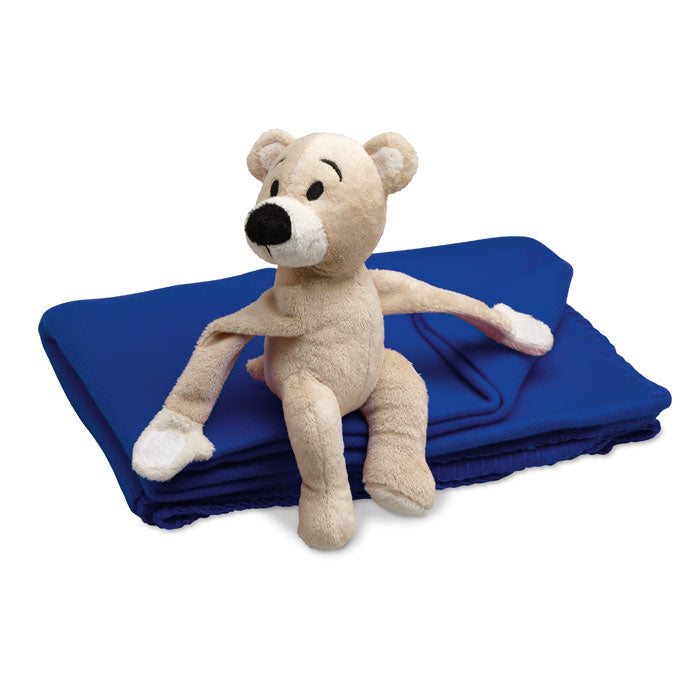 Fleece-filt med en nalle på