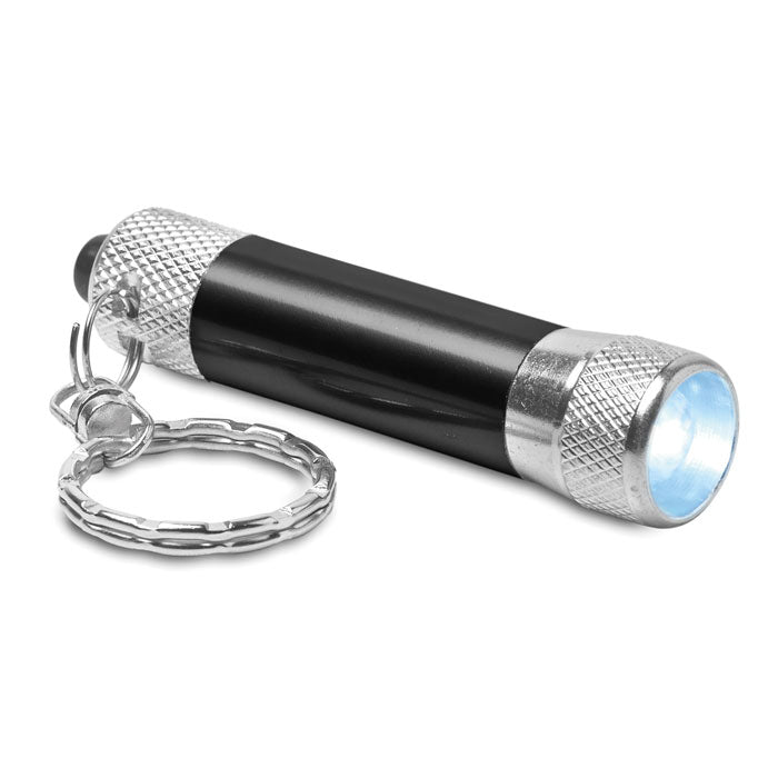 Aluminium ficklampa i nyckelrin