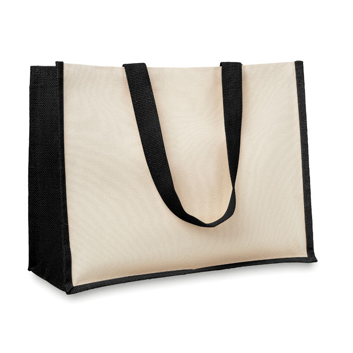 Shoppingkasse i jute/canvas