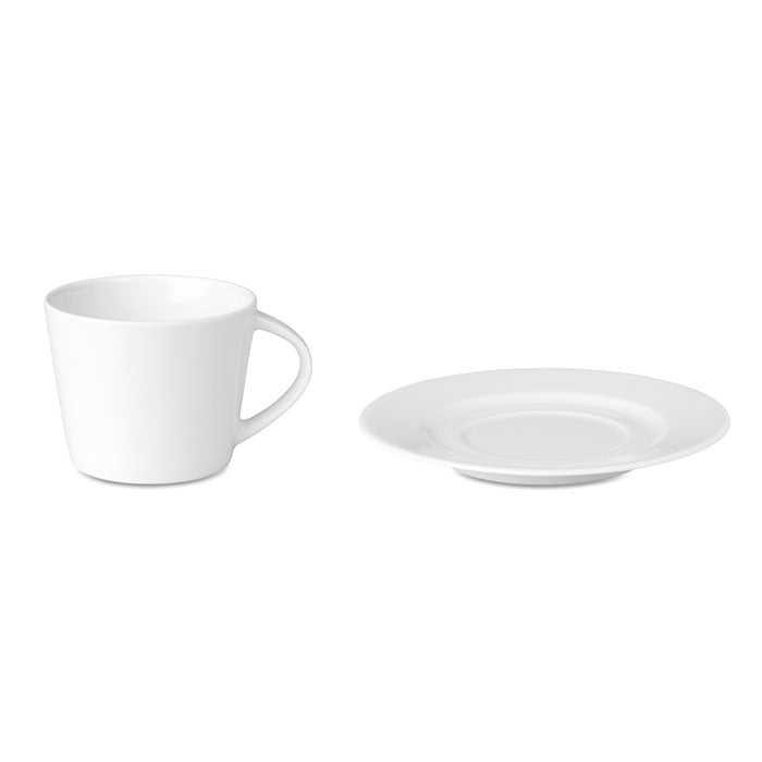 Cappuccino kopp och fat