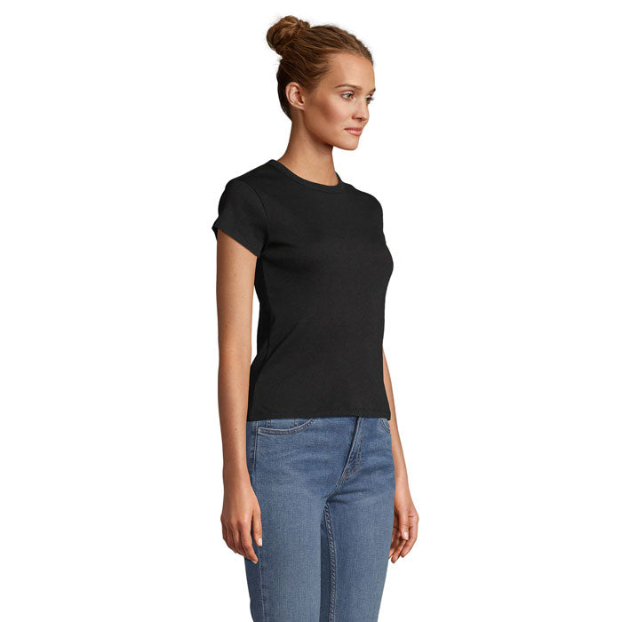 SARA WOMEN'S RIBBED T-SHIRT